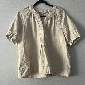 egg shell colored blouse